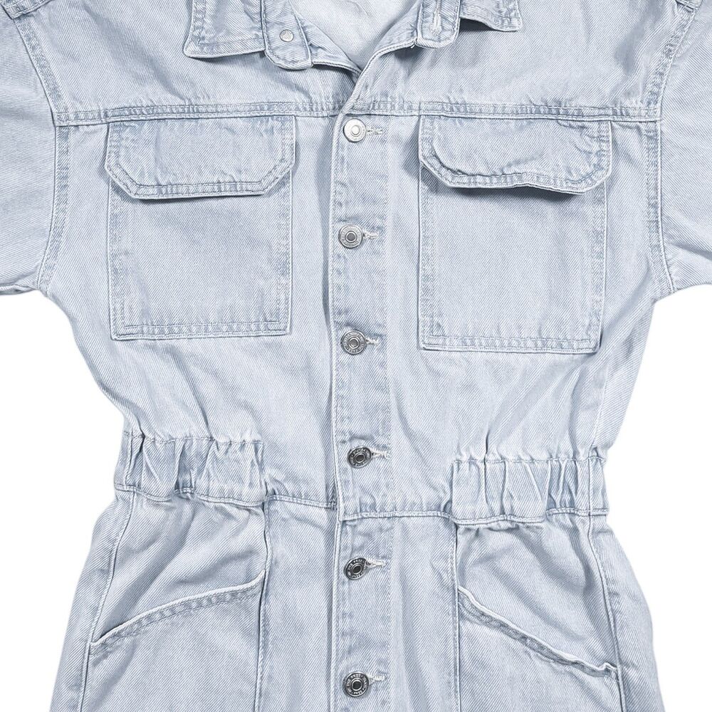 Free People We The Free Marci Jumpsuit XS Denim Light Wash Coveralls Utility - Picture 4 of 10